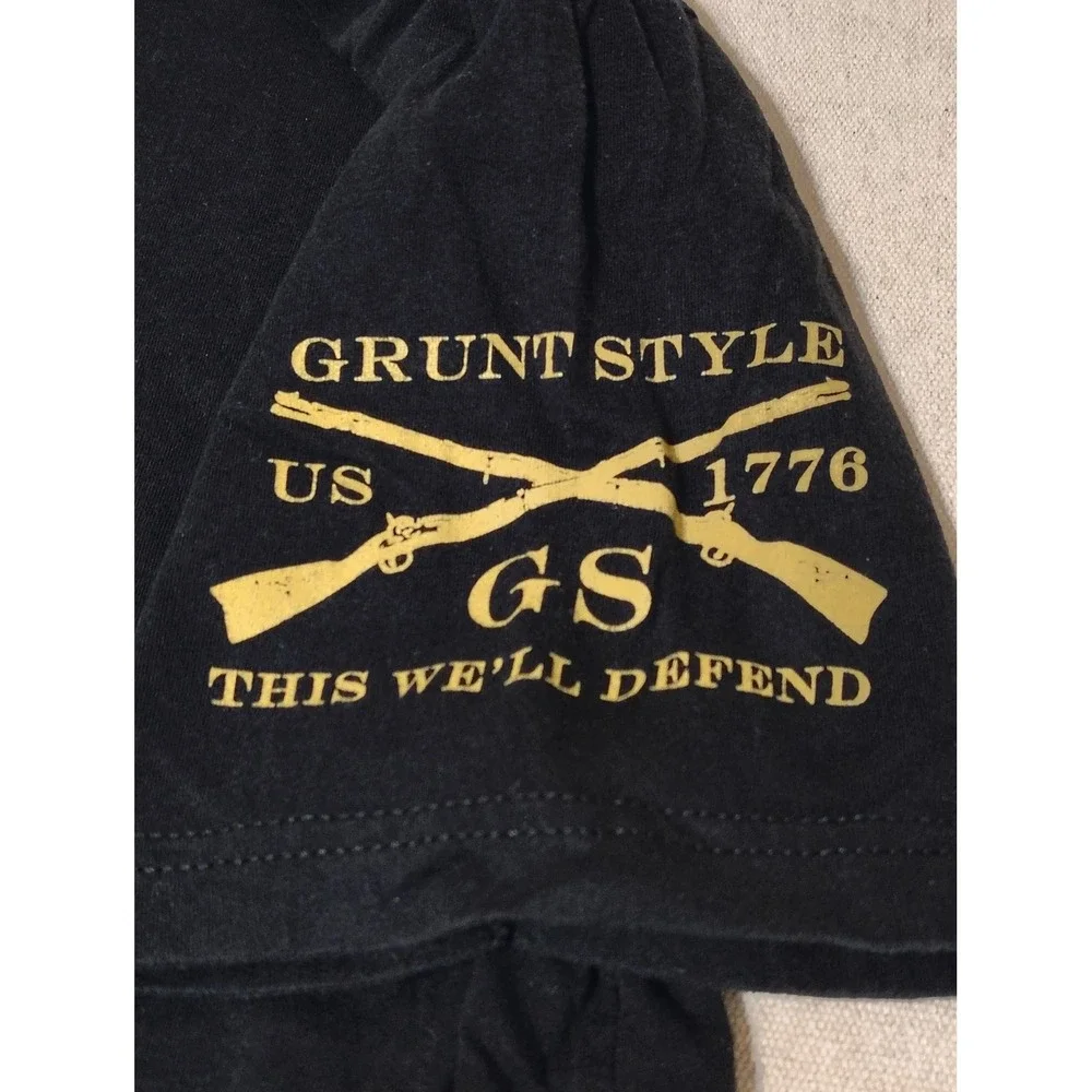 Grunt Style Bourbon Makes It Better Graphic T Shirt Black Gold Mens Size Large 4 - Picture 6 of 9